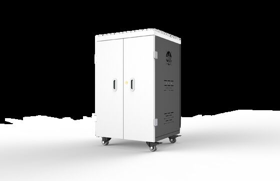 42 Port AC Power Charging Cabinet dengan Konstruksi Lembar Galvanis dan Roda Standar Medis Jerman