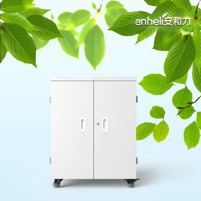 60 Port AC Power Charging Cart dengan Galvanized Sheet Tablet Charging Cabinet