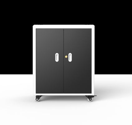 30 Soket AC Laptop Kabinet pengisian dengan kipas pendingin Lubang ventilasi dan roda standar medis Jerman