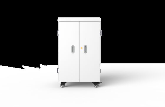 42 Port AC Power Charging Cabinet dengan Konstruksi Lembar Galvanis dan Roda Standar Medis Jerman