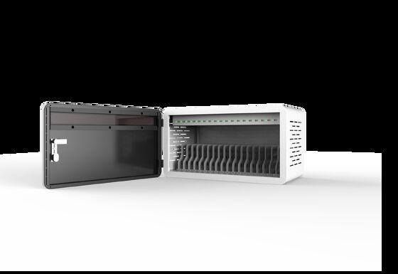 Lemari Pengisian Daya 18 Port USB yang Dapat Dikunci dengan Perlindungan Keamanan 8S dan Konstruksi Lembaran Galvanis