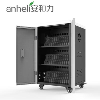 42 Tablet Apple Ipad Classroom Charging Cart 65kg Dengan Lubang Ventilasi