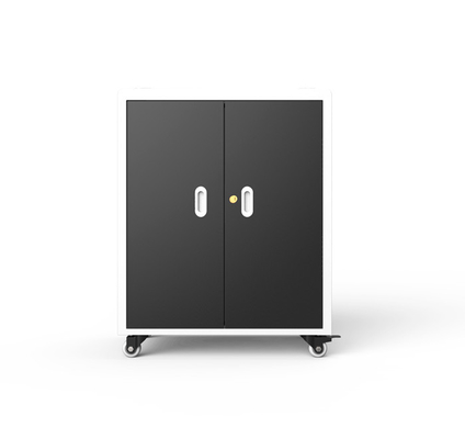 RoHS Galvanized Laptop Charging Cabinet 4 Roda Ipad Charging Trolley