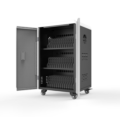Perlindungan Kebocoran 100v Ipad Tablet Charging Cart Untuk Sekolah 42 Unit
